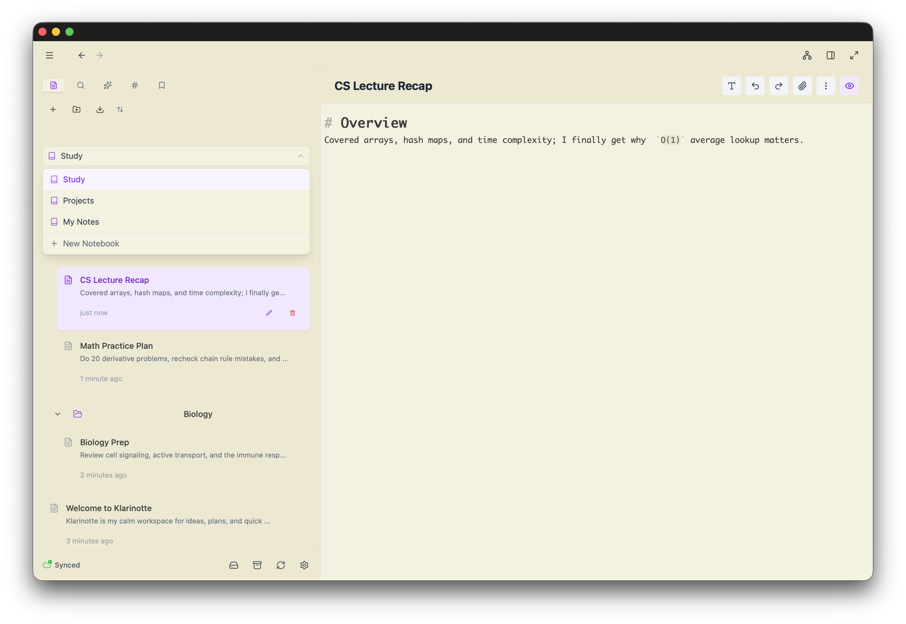 Klarinotte app screenshot